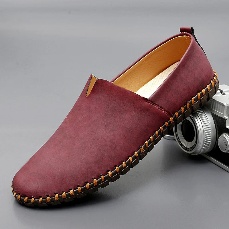 Santorini Leather Loafers - Elegant Comfort Loafers