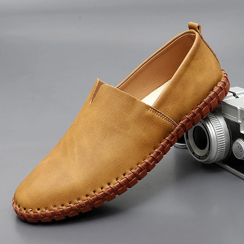 Santorini Leather Loafers - Elegant Comfort Loafers