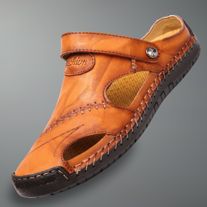 Cordovan — Handstitched Cowhide Leather Sandal