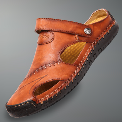 Cordovan — Handstitched Cowhide Leather Sandal