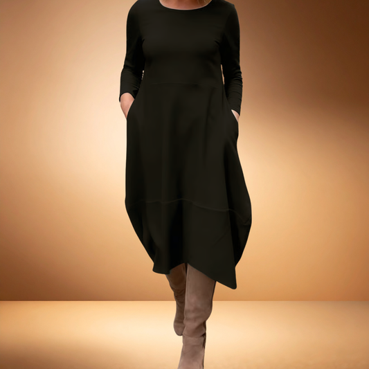 Velvára - Silk-Touch Elegant Dress