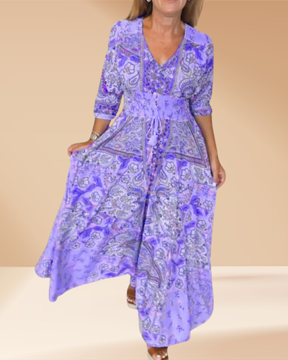 Marevé V-Neck Elegant Summer Dress