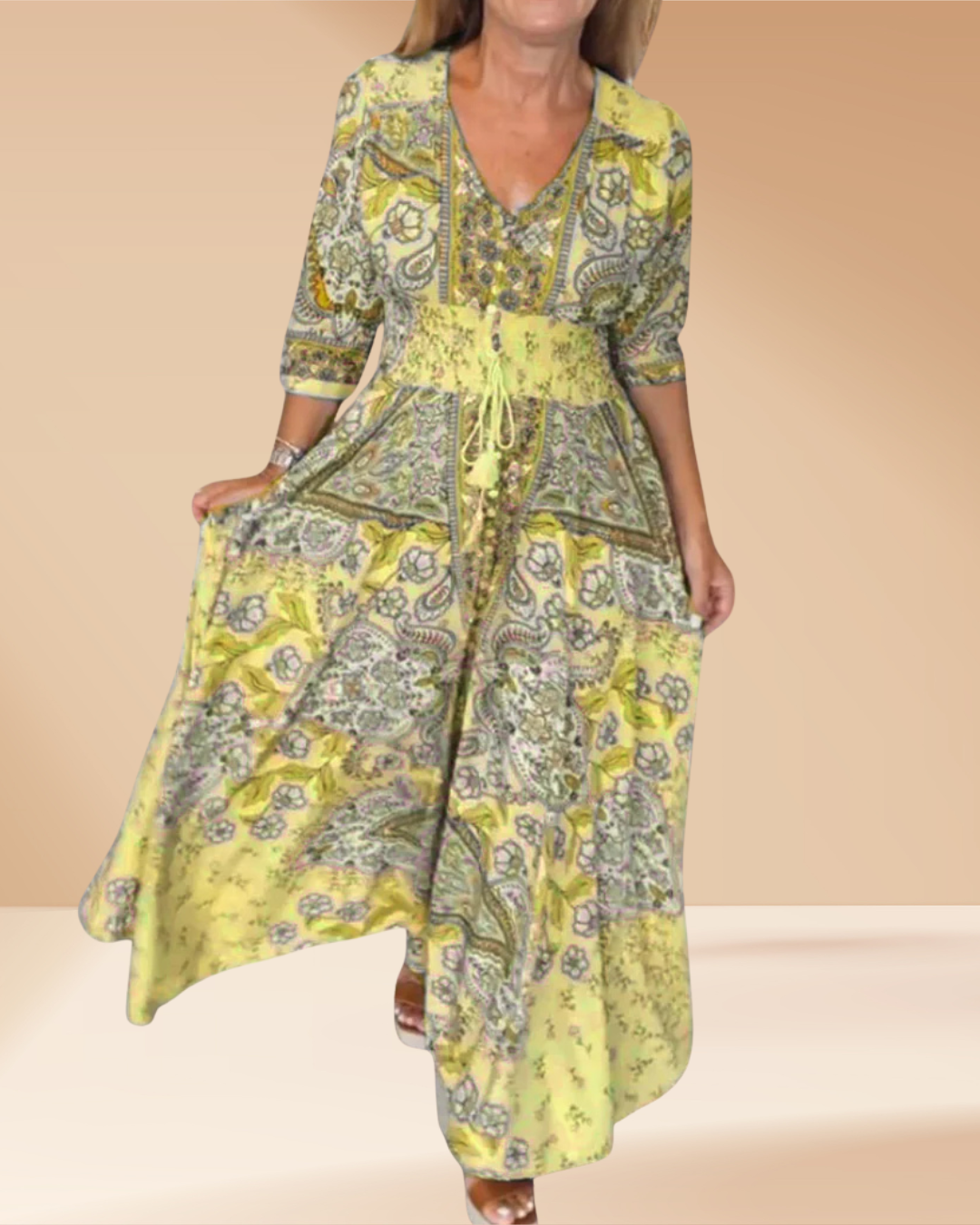 Marevé V-Neck Elegant Summer Dress