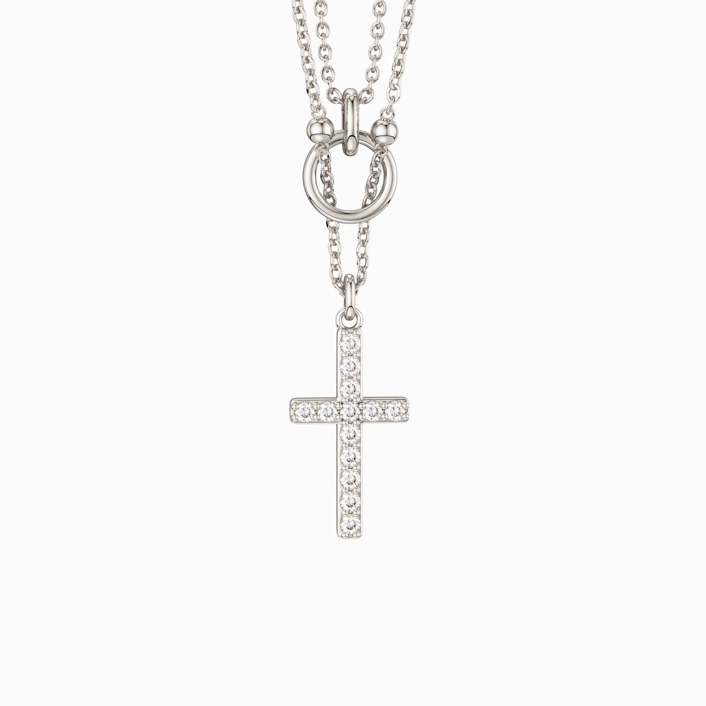 The Circle Cross — Gold Layered Faith Necklace