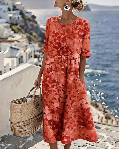 Rona — Floral Loose Midi Summer Dress