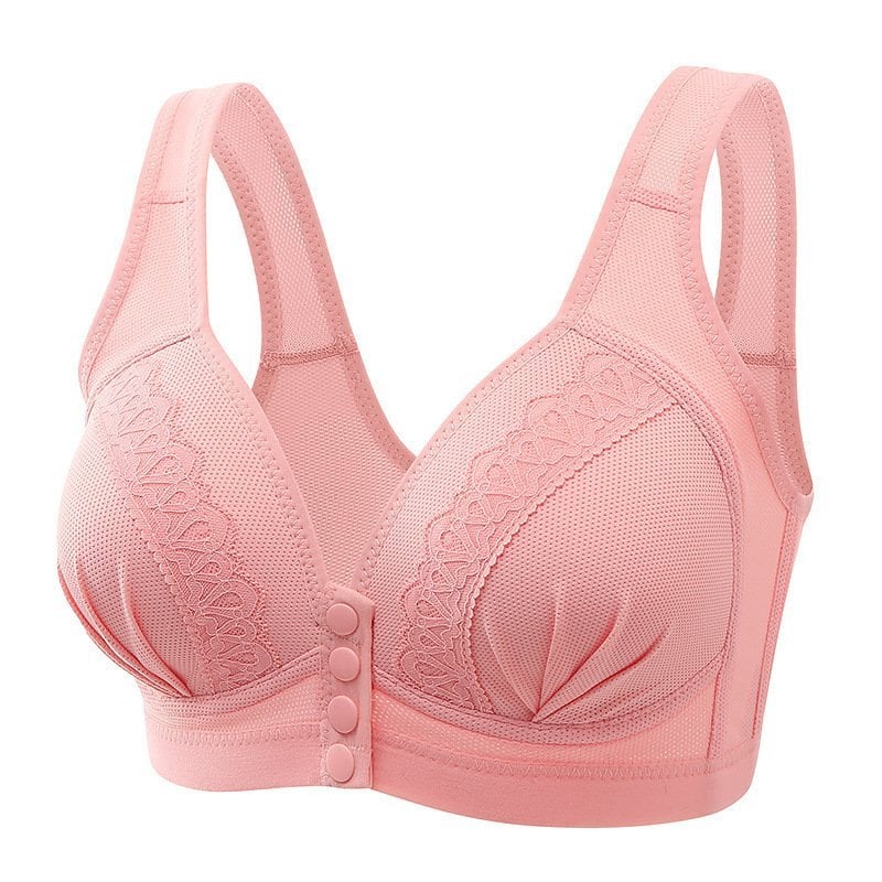 Breathable Cotton Bra - Innovative Comfort Button Front Bra