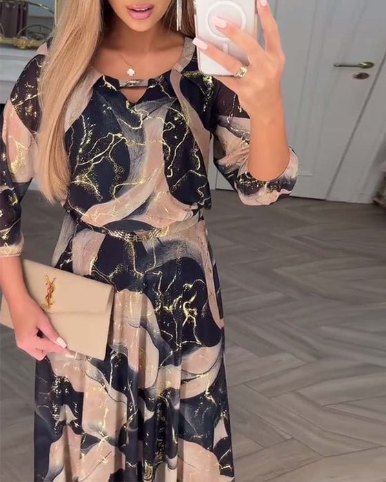Elegant chiffon dress - Casual A-line dress