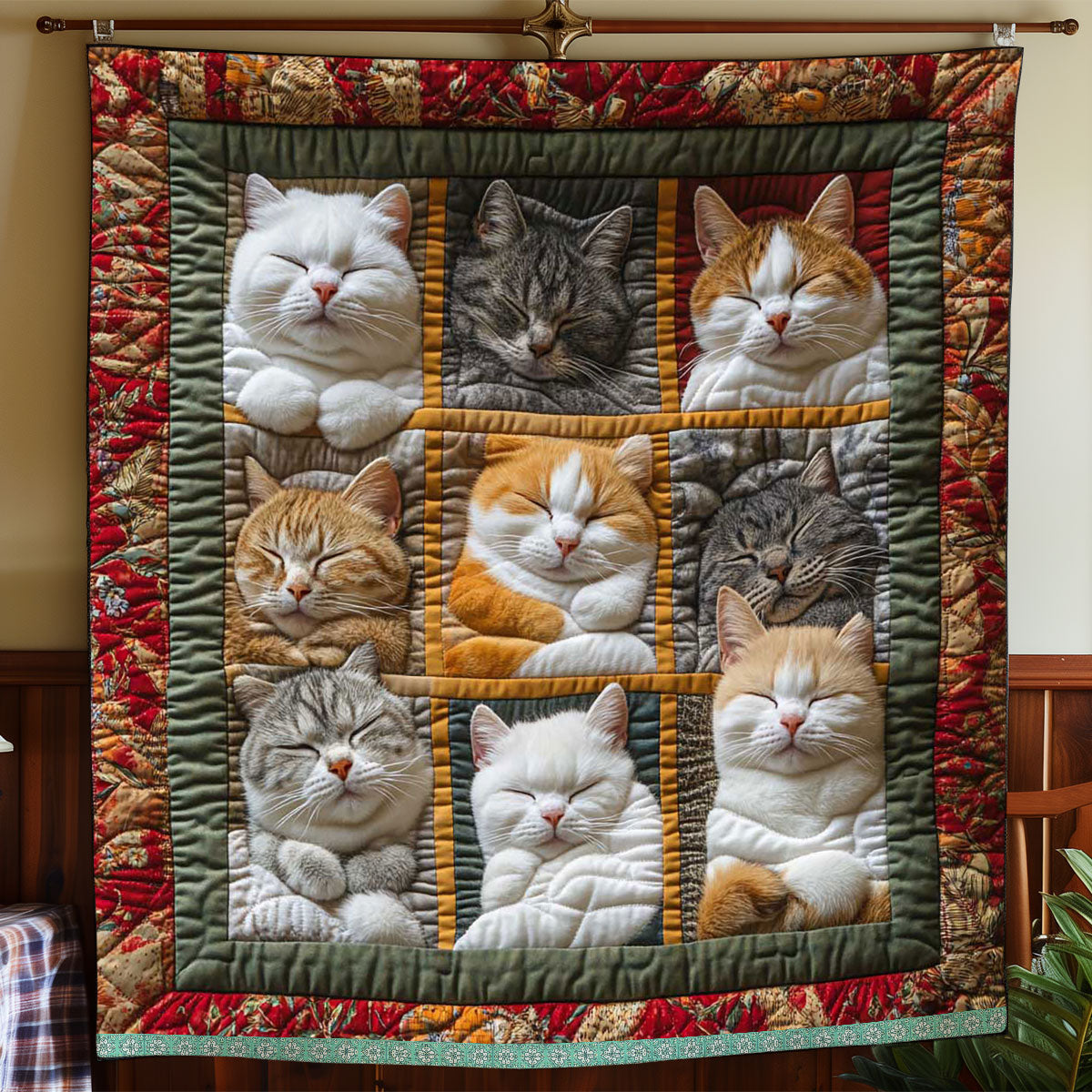 Cozy Blanket - Exceptional Comfort with 9 Sleeping Royal Cats