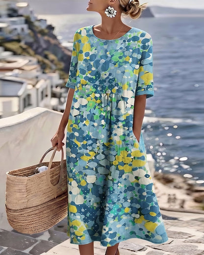 Rona — Floral Loose Midi Summer Dress
