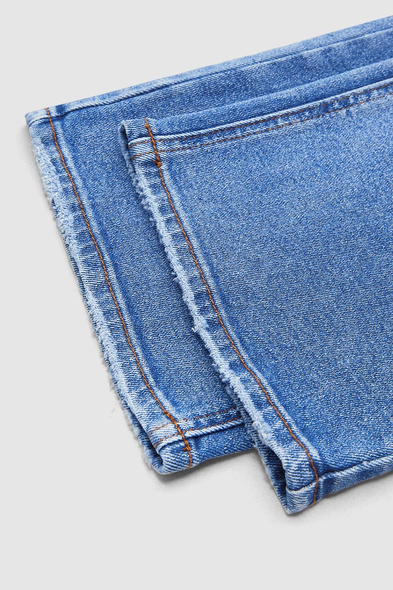 Straight Leg Jeans - Stylish Mid Rise Jeans