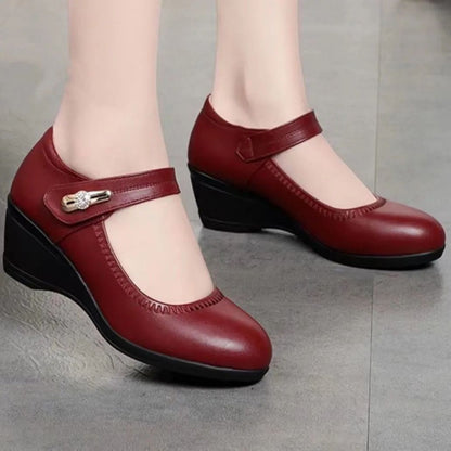 Soft Leather Heels - Non-Slip Shoes