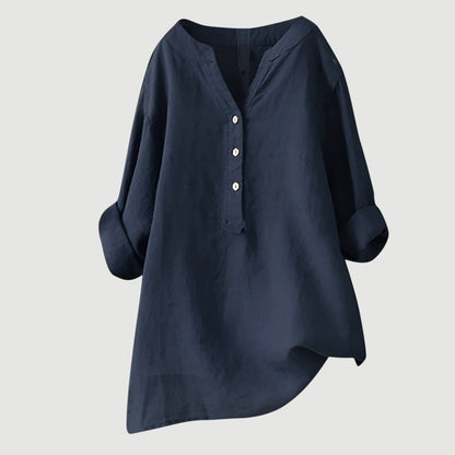 Freja - Effortless Sculpted Elegance Button-Up Shirt