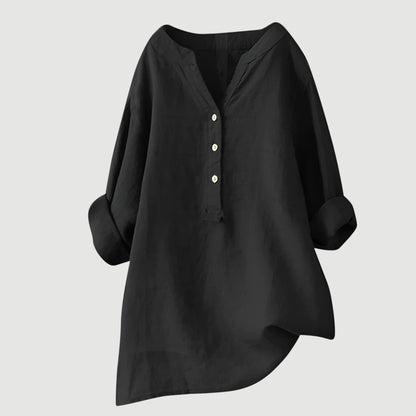 Freja - Effortless Sculpted Elegance Button-Up Shirt