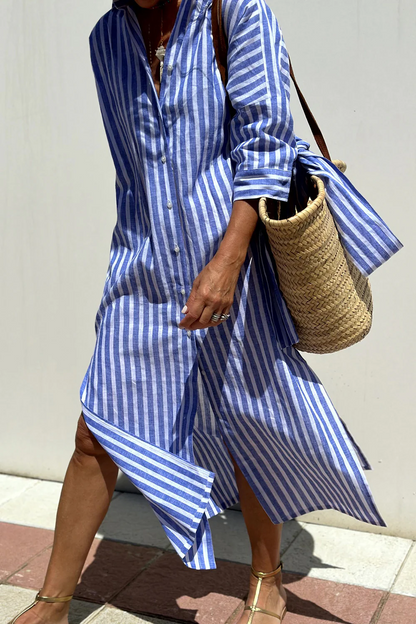 Luméra — Flowing V-Neck Midi Dress