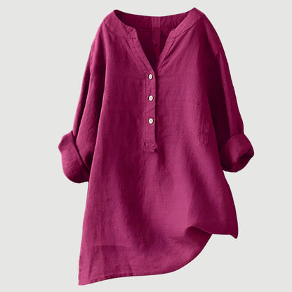 Freja - Effortless Sculpted Elegance Button-Up Shirt