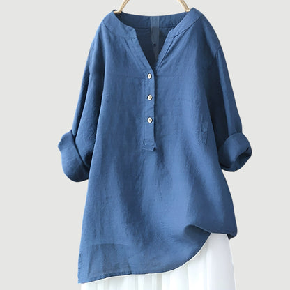 Freja - Effortless Sculpted Elegance Button-Up Shirt