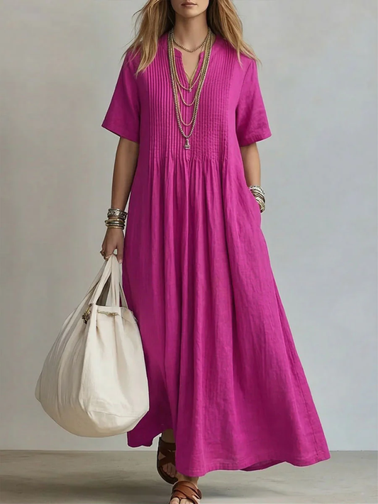 Noor — The Pleated Drape Dress