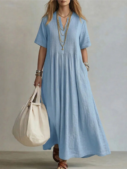 Noor — The Pleated Drape Dress