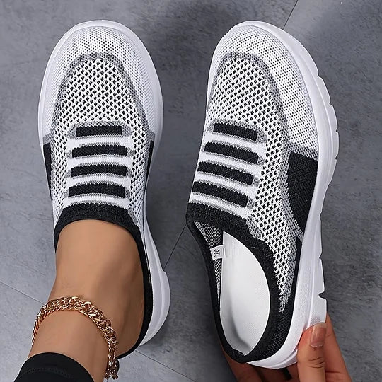Comfortable and lightweight slip-on women's sneakers made of mesh