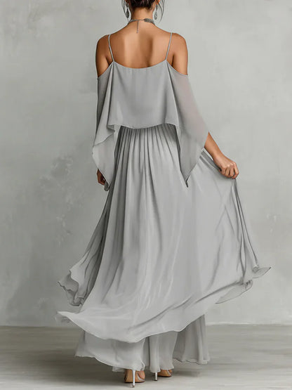 Isabela — Chiffon Cami & Wide-Leg Trouser Set
