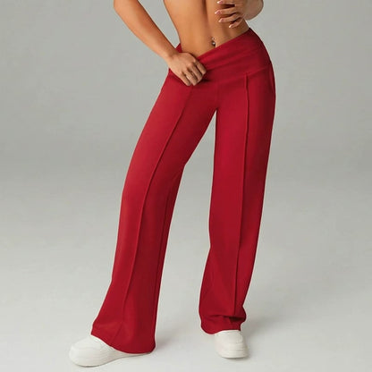 Women's Solid Color Straight Leg Pants