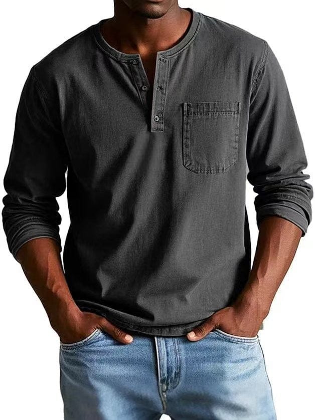 The Weston — Vintage Henley Tee