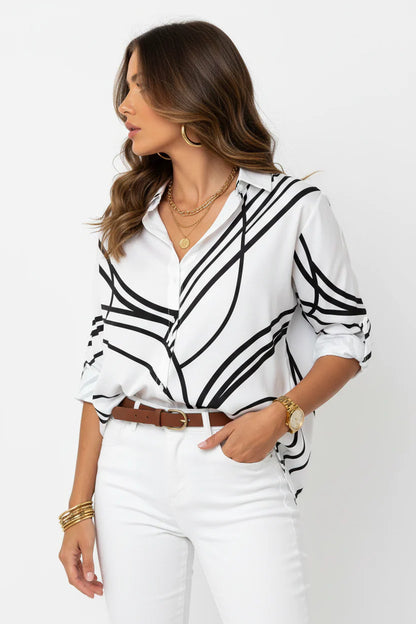 Casual Vintage Shirt - Comfortable Cotton-Polyester Blend Shirt