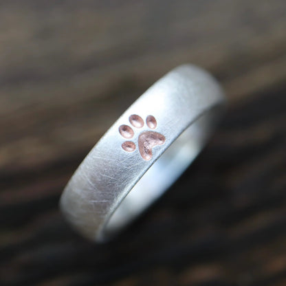 Malens — Silver Paw Print Ring