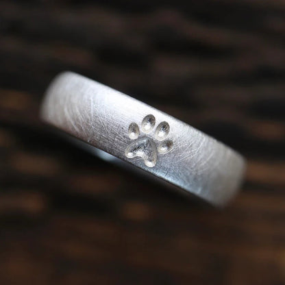 Malens — Silver Paw Print Ring