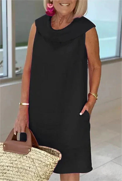 Mira — The Cotton-Linen Midi Dress