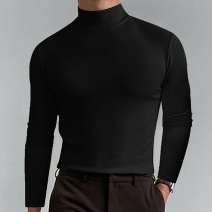 Men's High Neck T-shirt - Lightweight Comfortable Pullover
