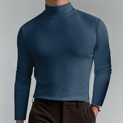 Men's High Neck T-shirt - Lightweight Comfortable Pullover
