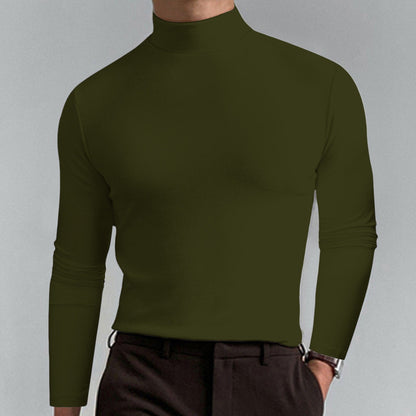 Men's High Neck T-shirt - Lightweight Comfortable Pullover