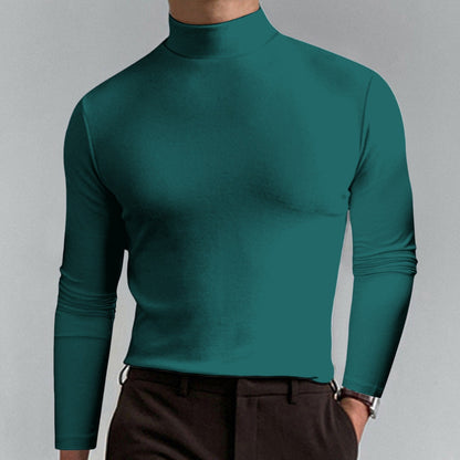 Men's High Neck T-shirt - Lightweight Comfortable Pullover