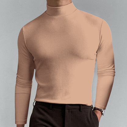 Men's High Neck T-shirt - Lightweight Comfortable Pullover