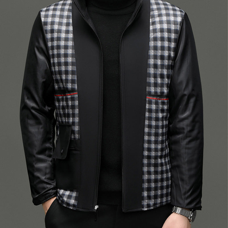Men's Long Trench Coat - Windproof and Water-Repellent