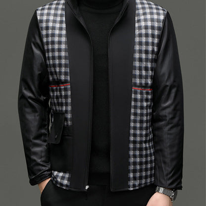 Men's Long Trench Coat - Windproof and Water-Repellent