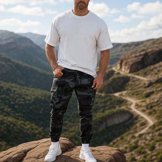 High-Quality Camouflage Trousers for Men - Durable Casual Camo Work Trousers