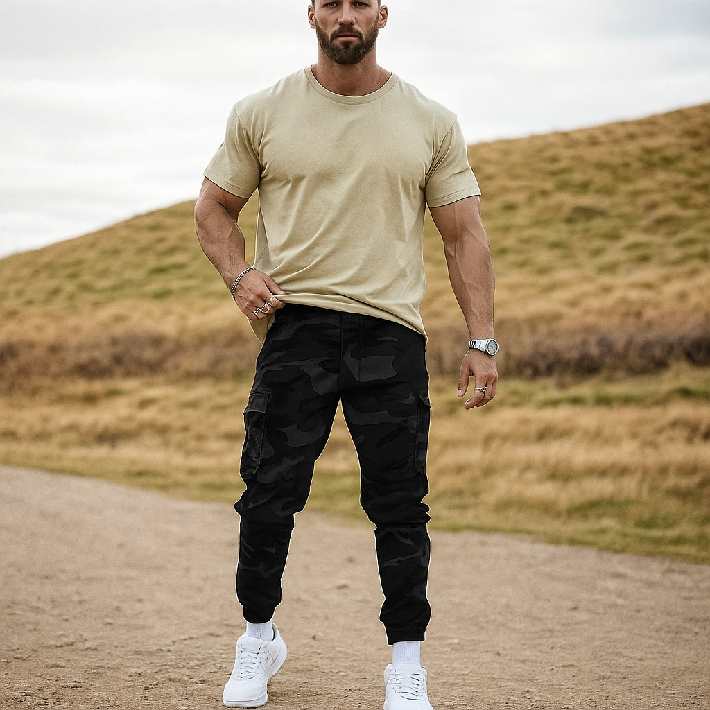 High-Quality Camouflage Trousers for Men - Durable Casual Camo Work Trousers