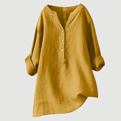 Freja - Effortless Sculpted Elegance Button-Up Shirt