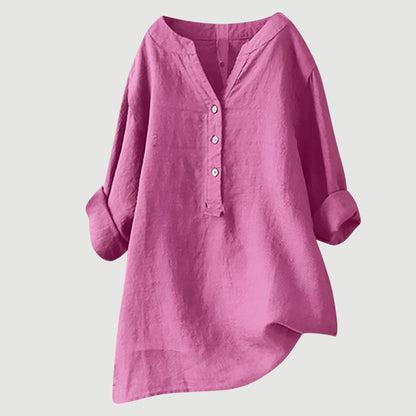 Freja - Effortless Sculpted Elegance Button-Up Shirt